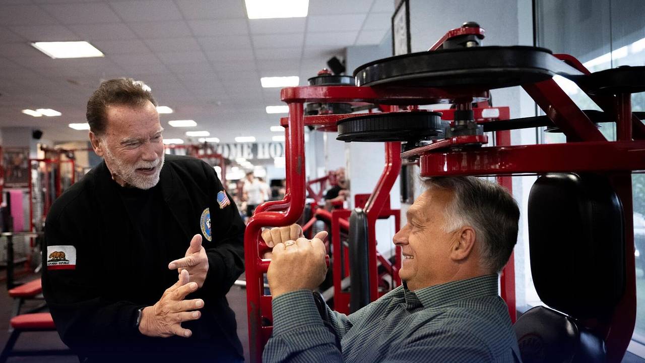 Орбан показал фото совместной тренировки со Шварценеггером