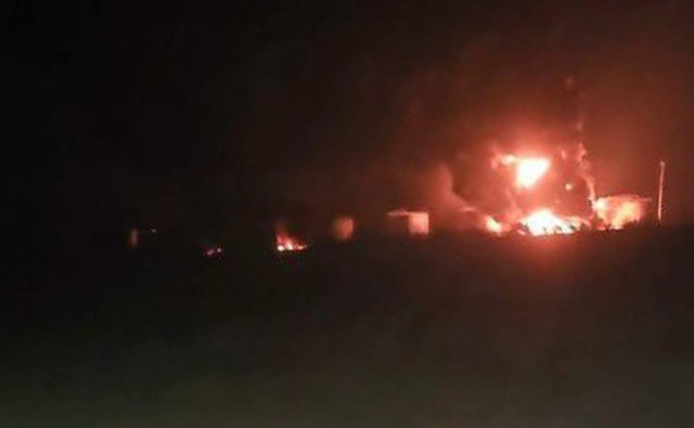 В Ростовской области потушили пожар после атаки дронов