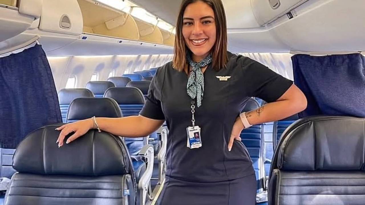 Стюардесса в мини сделала фото на борту самолета и взбудоражила иностранцев