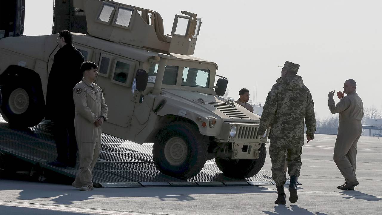 На Украине заметили Humvee с советской авиапушкой