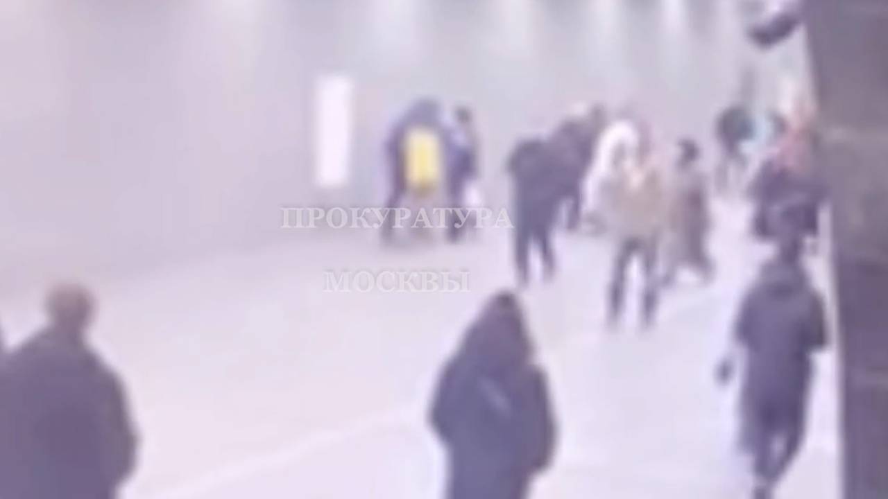 Поножовщина в московском метро попала на видео