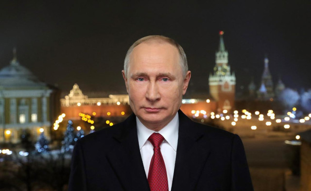 Новогоднее обращение Путина длилось 3 минуты 35 секунд