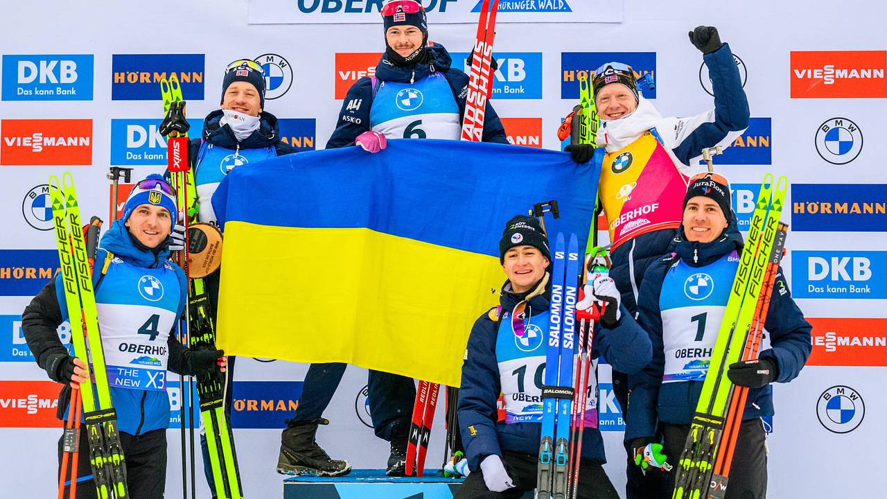 Международный союз биатлонистов оценил выход норвежских спортсменов с флагом Украины