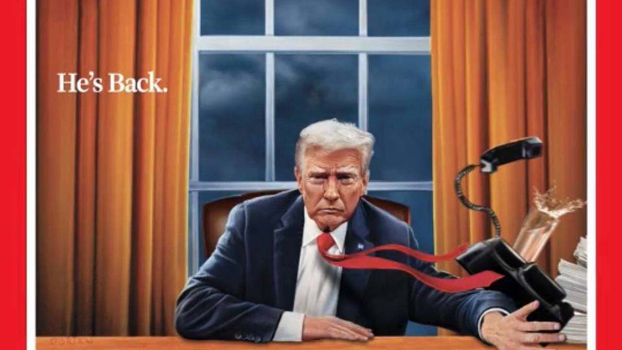 Журнал Time поместил на обложку сметающего документы Трампа