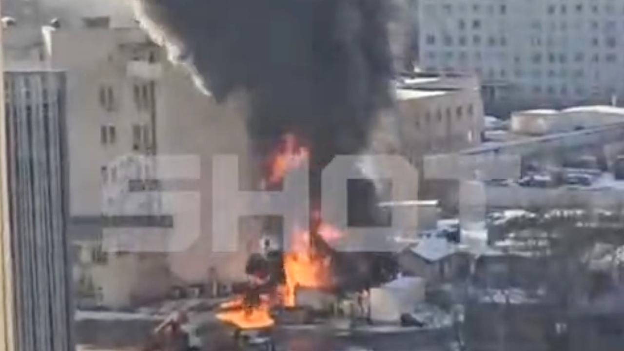 Последствия взрыва на стройплощадке в Москве попали на видео