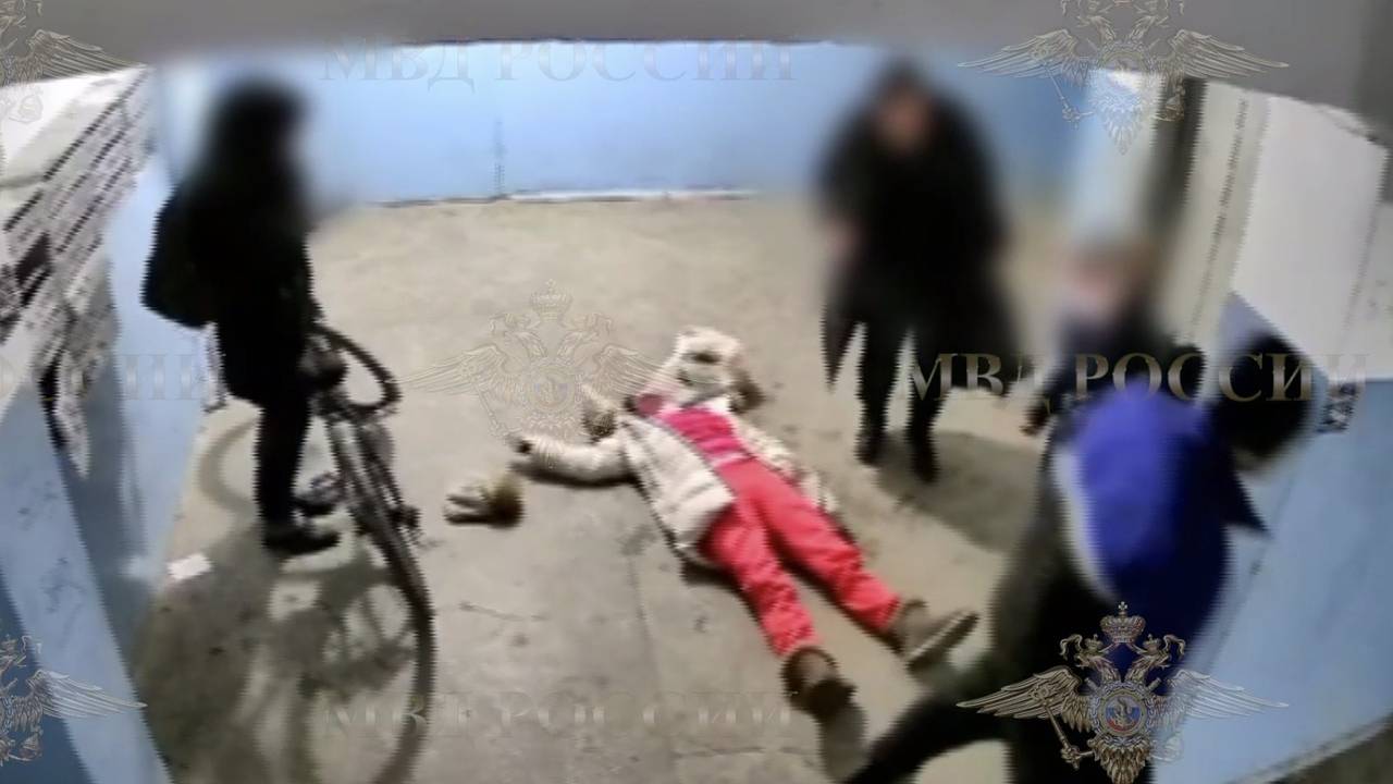МВД показало видео избиения россиянином женщины при ее ребенке