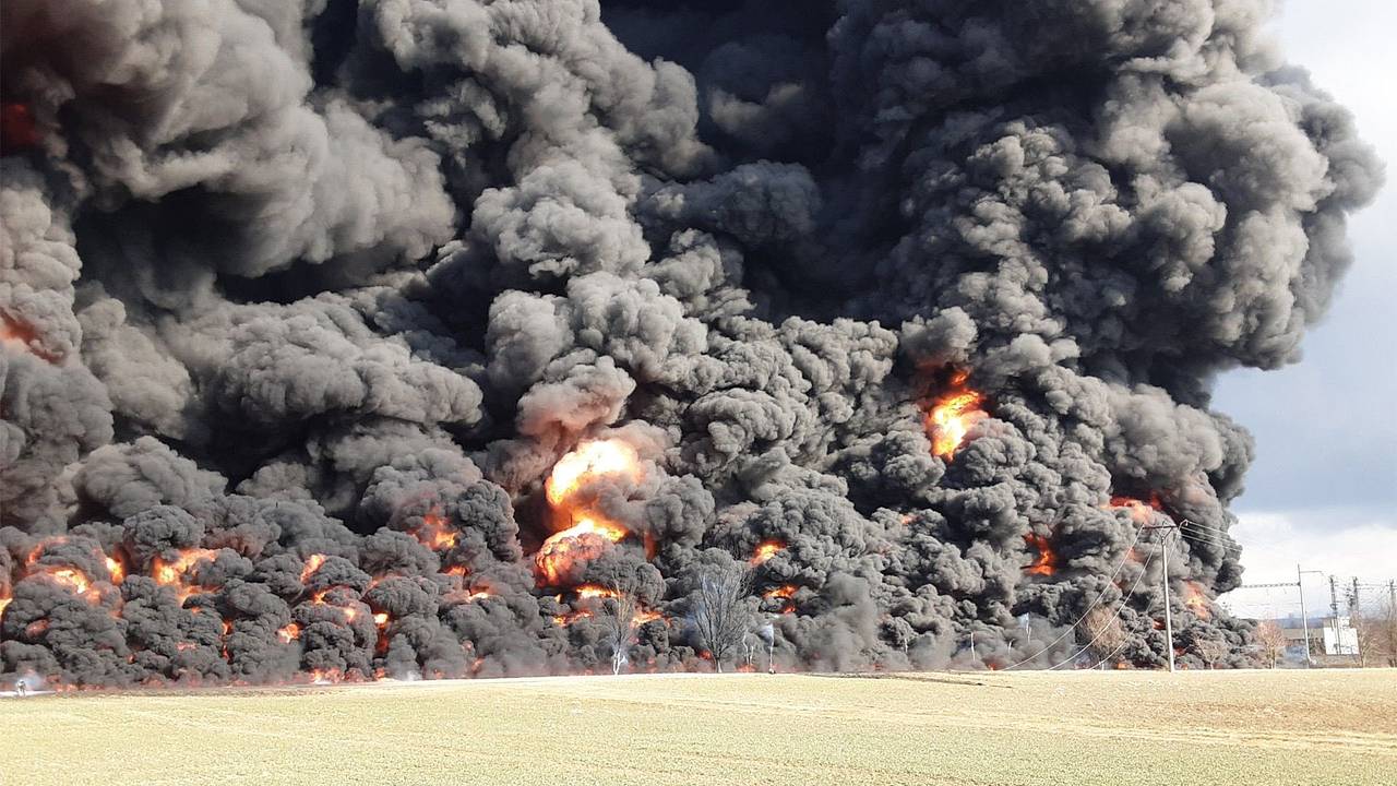В Чехии загорелся поезд с токсичным бензолом