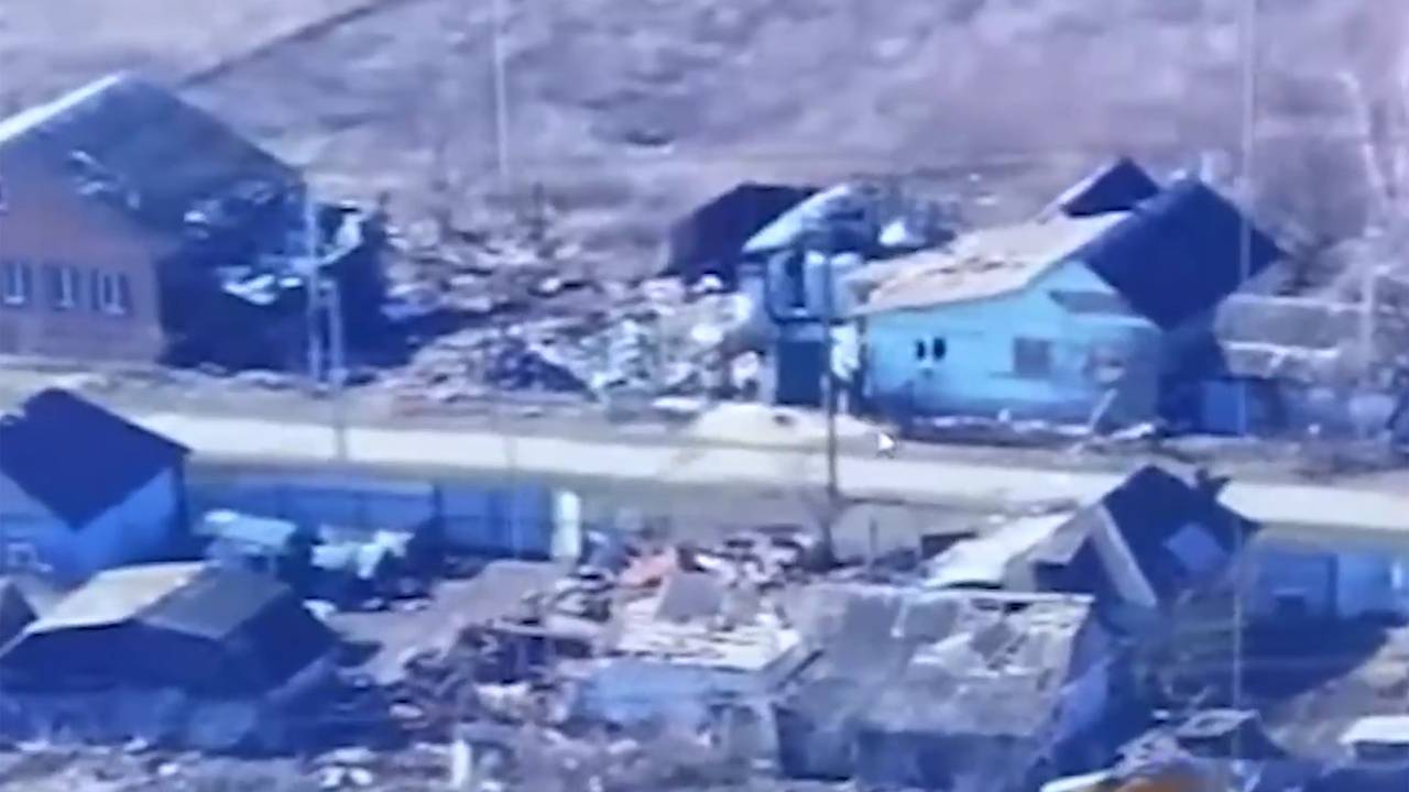 Опубликованы кадры из освобожденного населенного пункта в Курской области