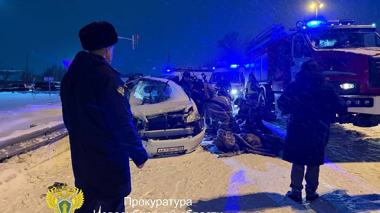 Появилось видео аварии с шестью погибшими в Новосибирске