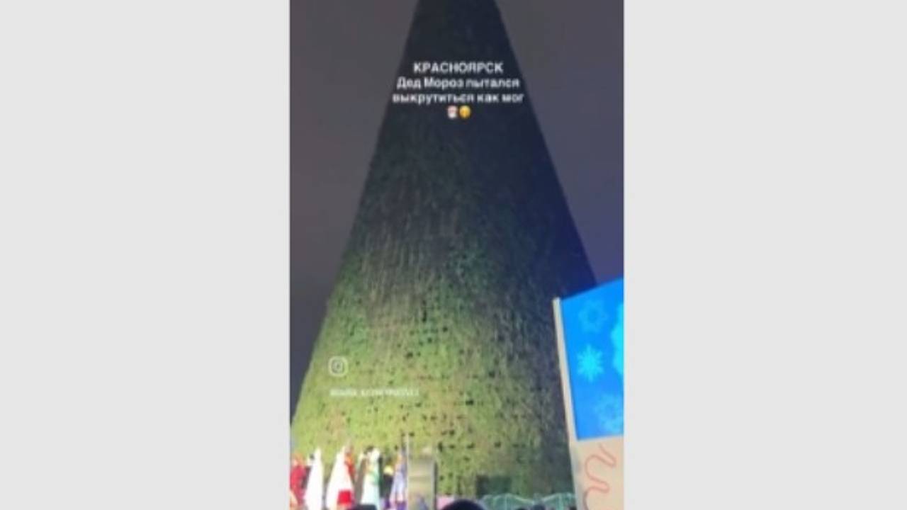 Власти российского города назвали «душевной» неполадку с главной новогодней елкой