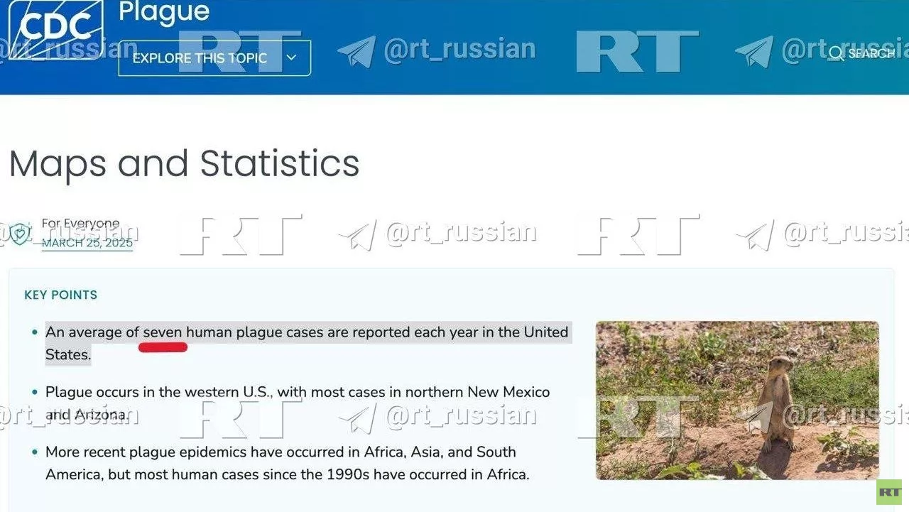 США выпустили новую статистику по чуме в стране