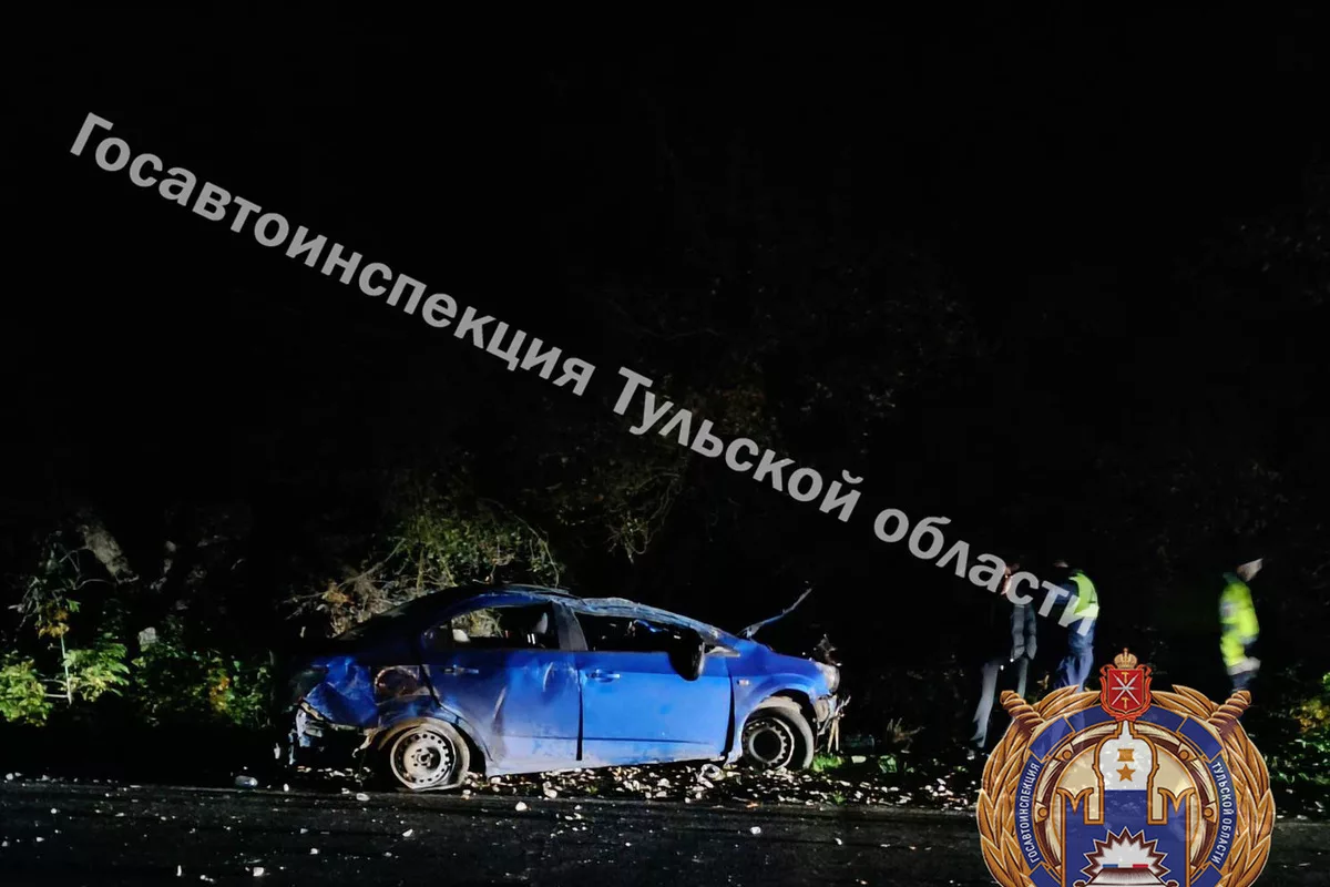 Новомосковец на синем Chevrolet улетел в кювет и опрокинулся в темноте